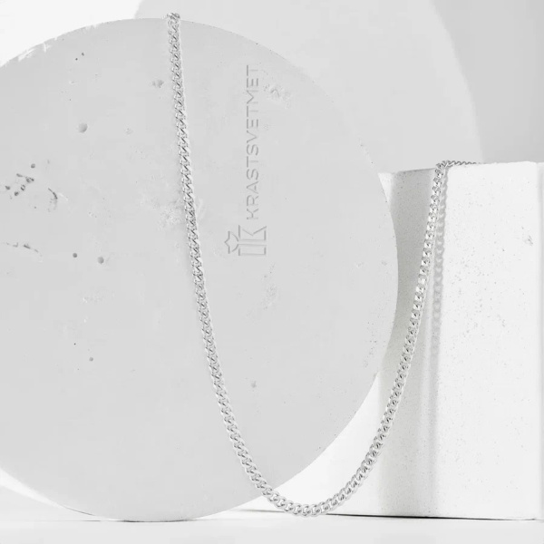 Цепь из серебра 925, плетение «Панцирь»